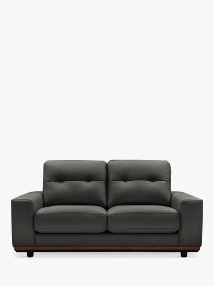 G Plan Vintage The Seventy One Small 2 Seater Leather Sofa, Cambridge Slate