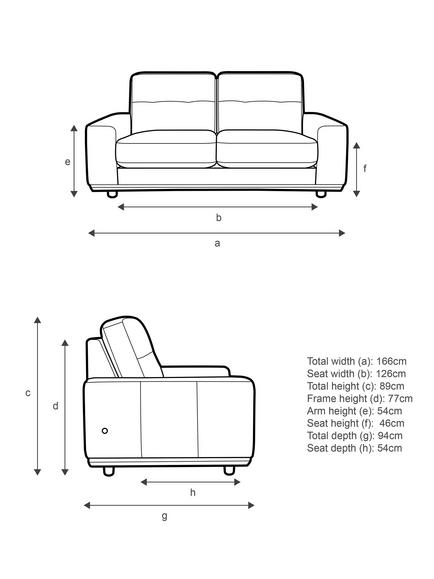 G Plan Vintage The Seventy One Small 2 Seater Leather Sofa - view 2, Cambridge Slate