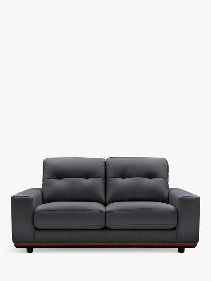 G Plan Vintage The Seventy One Small 2 Seater Leather Sofa, Cambridge Petrol Blue