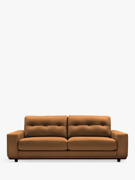G Plan Vintage The Seventy One Large 3 Seater Leather Sofa, Cambridge Tan
