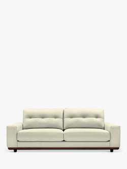 G Plan Vintage The Seventy One Large 3 Seater Leather Sofa, Cambridge Chalk