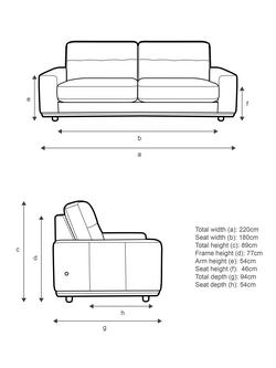 G Plan Vintage The Seventy One Large 3 Seater Leather Sofa - view 2, Cambridge Chalk