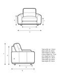 G Plan Vintage The Seventy One Leather Snuggler, Cambridge Slate