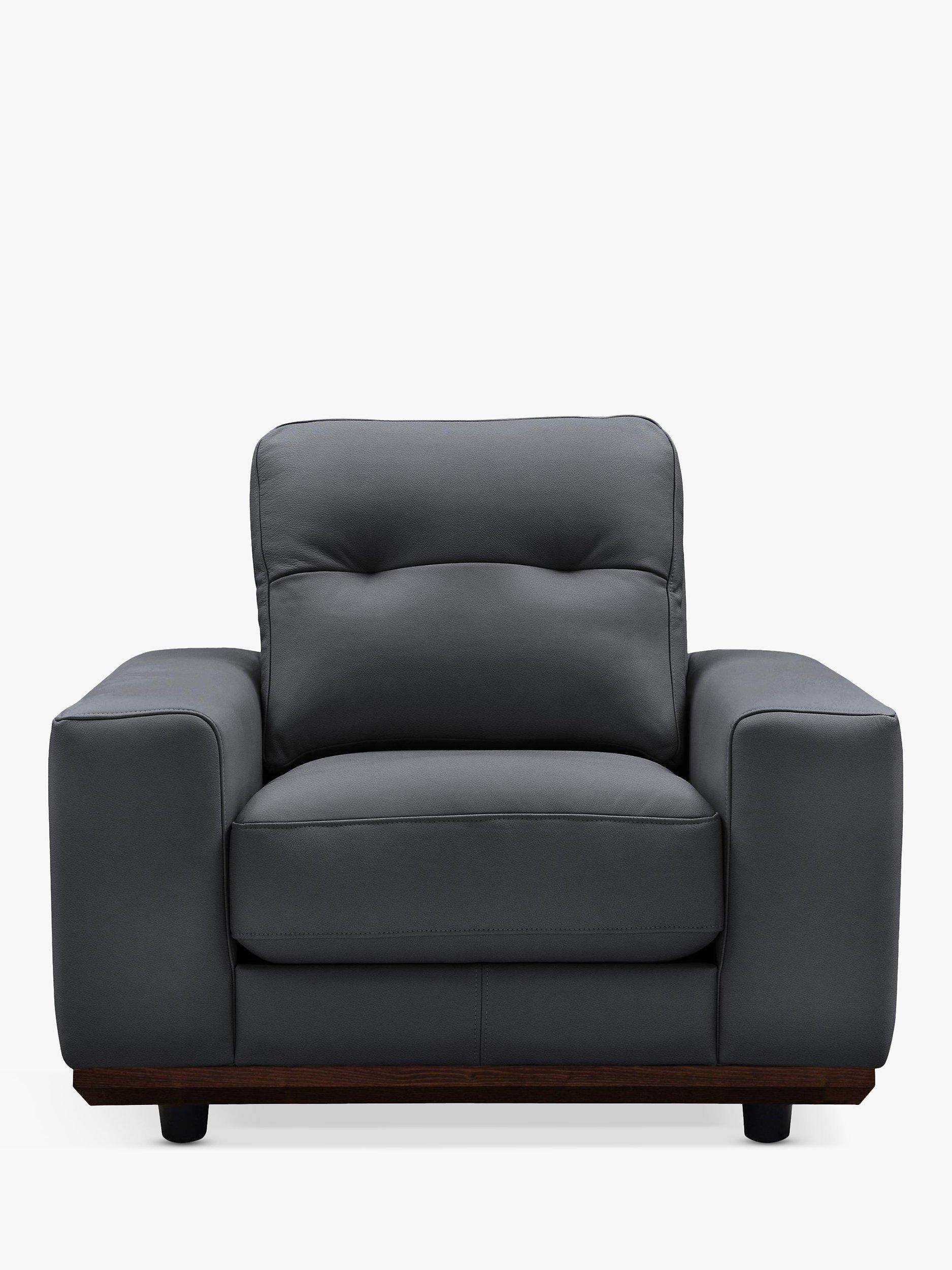 The Seventy One Range, G Plan Vintage The Seventy One Leather Armchair, Cambridge Petrol Blue