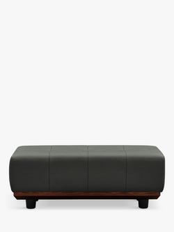 G Plan Vintage The Seventy One Leather Footstool, Cambridge Slate