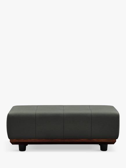 G Plan Vintage The Seventy One Leather Footstool, Cambridge Slate