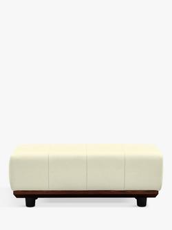 G Plan Vintage The Seventy One Leather Footstool, Cambridge Chalk