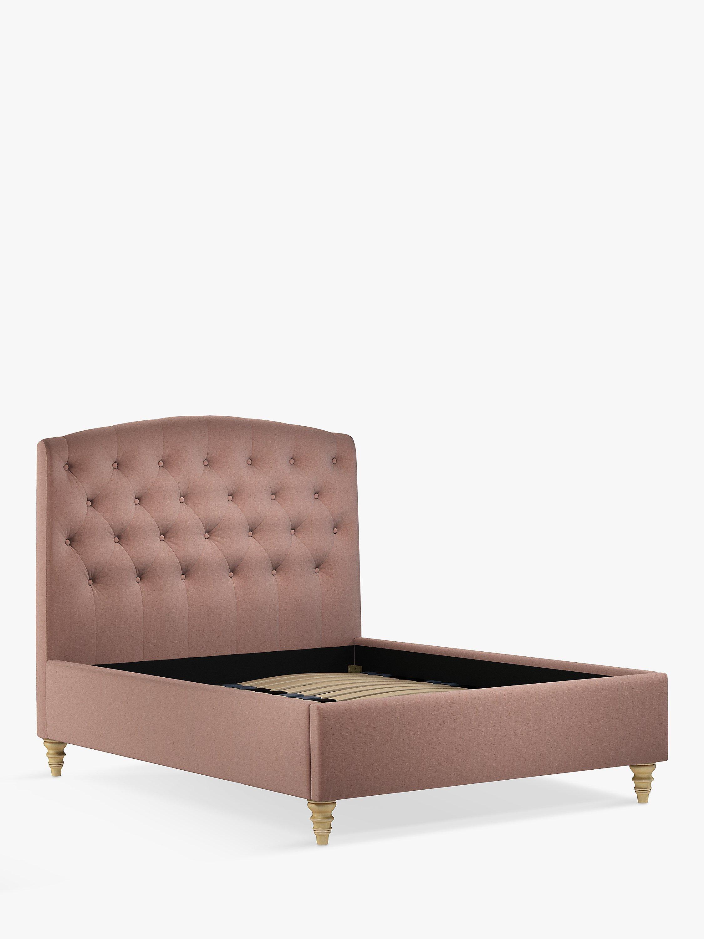 John Lewis Rouen Upholstered Bed Frame, King Size, Relaxed Linen Duck Egg