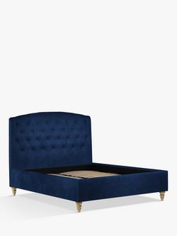 John Lewis Rouen Upholstered Bed Frame, King Size, Deep Velvet Royal