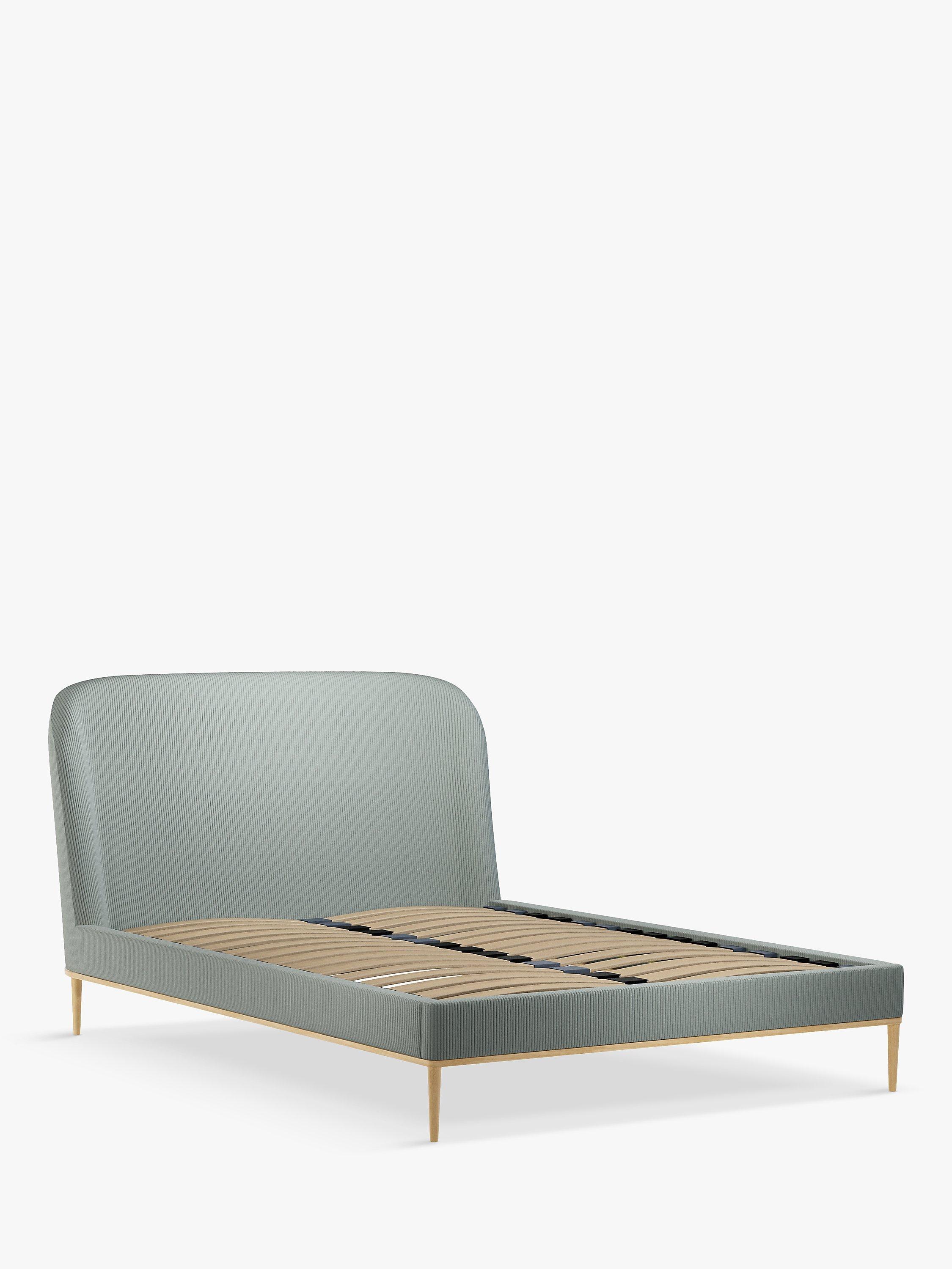 John Lewis Show-Wood Upholstered Bed Frame, King Size, Cord Duck Egg