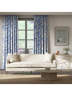 Harlequin Lady Alford Cotton Linen Blend Furnishing Fabric - view 2, Porcelain/China Blue