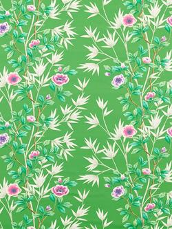 Harlequin Lady Alford Cotton Satin Blend Furnishing Fabric, Apple/Magenta