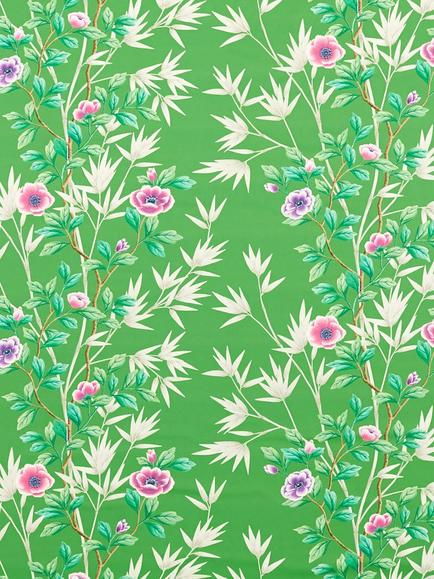 Harlequin Lady Alford Cotton Satin Blend Furnishing Fabric, Apple/Magenta
