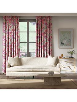 Harlequin Marsha Satin Furnishing Fabric - view 2, Powder/Peony/Magenta