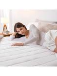 Dreamland 168 Organic Cotton Heated Electric Mattress Protector, White