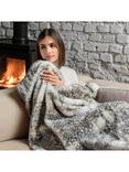 Dreamland Fallow Deer Faux Fur Electric Throw, Multi