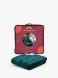 Dreamland Velvet Herringbone Quilted Heated Throw, Emerald Green