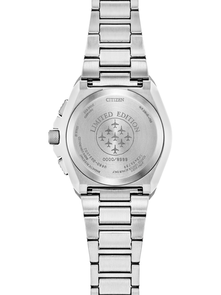 Citizen JY8126-51E Men's Red Arrows Limited Edition Skyhawk A-T Eco-Drive Bracelet Strap Watch, Silver/Black - view 2, Stainless Steel
