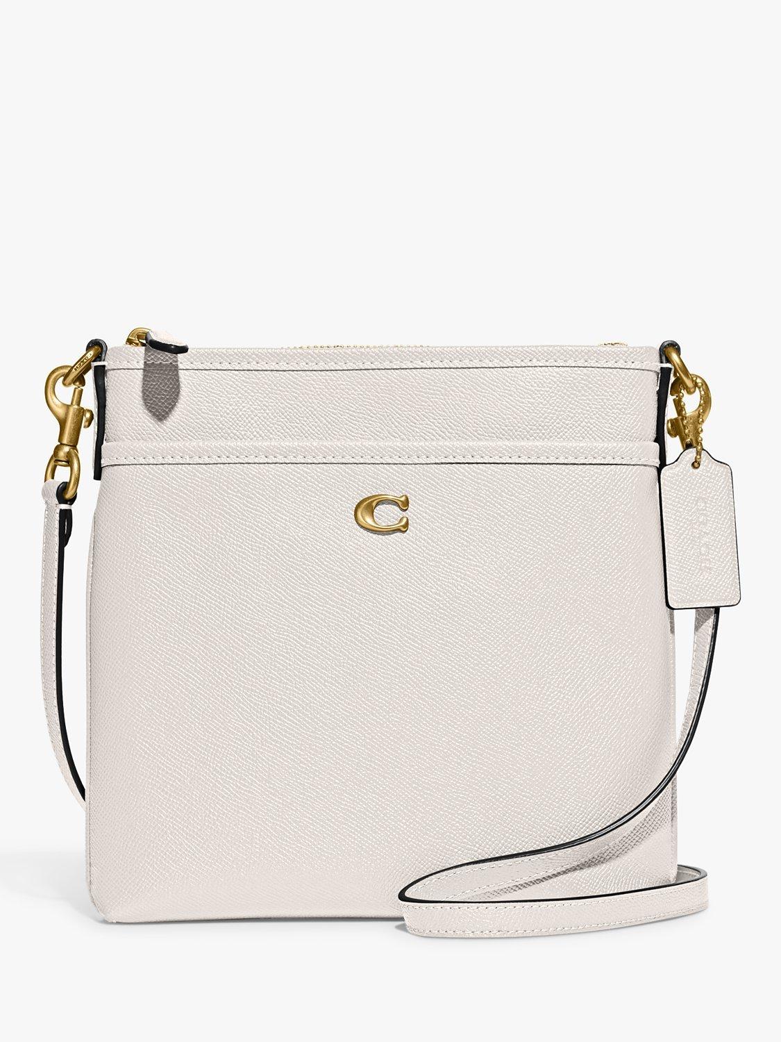 Coach Kitt Leather Cross Body Bag, Chalk