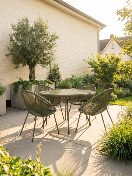 John Lewis Salsa Garden Chair, Set of 2 - view 2, Avocado Green