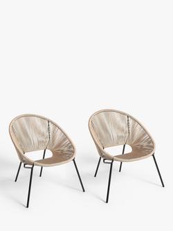 John Lewis Salsa Garden Chair, Set of 2, Natural