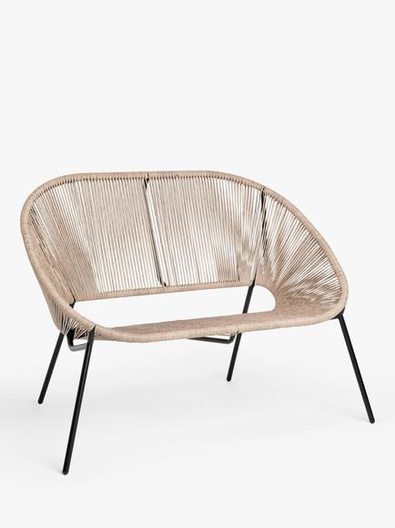 John Lewis Salsa 2-Seater Garden Sofa, Natural