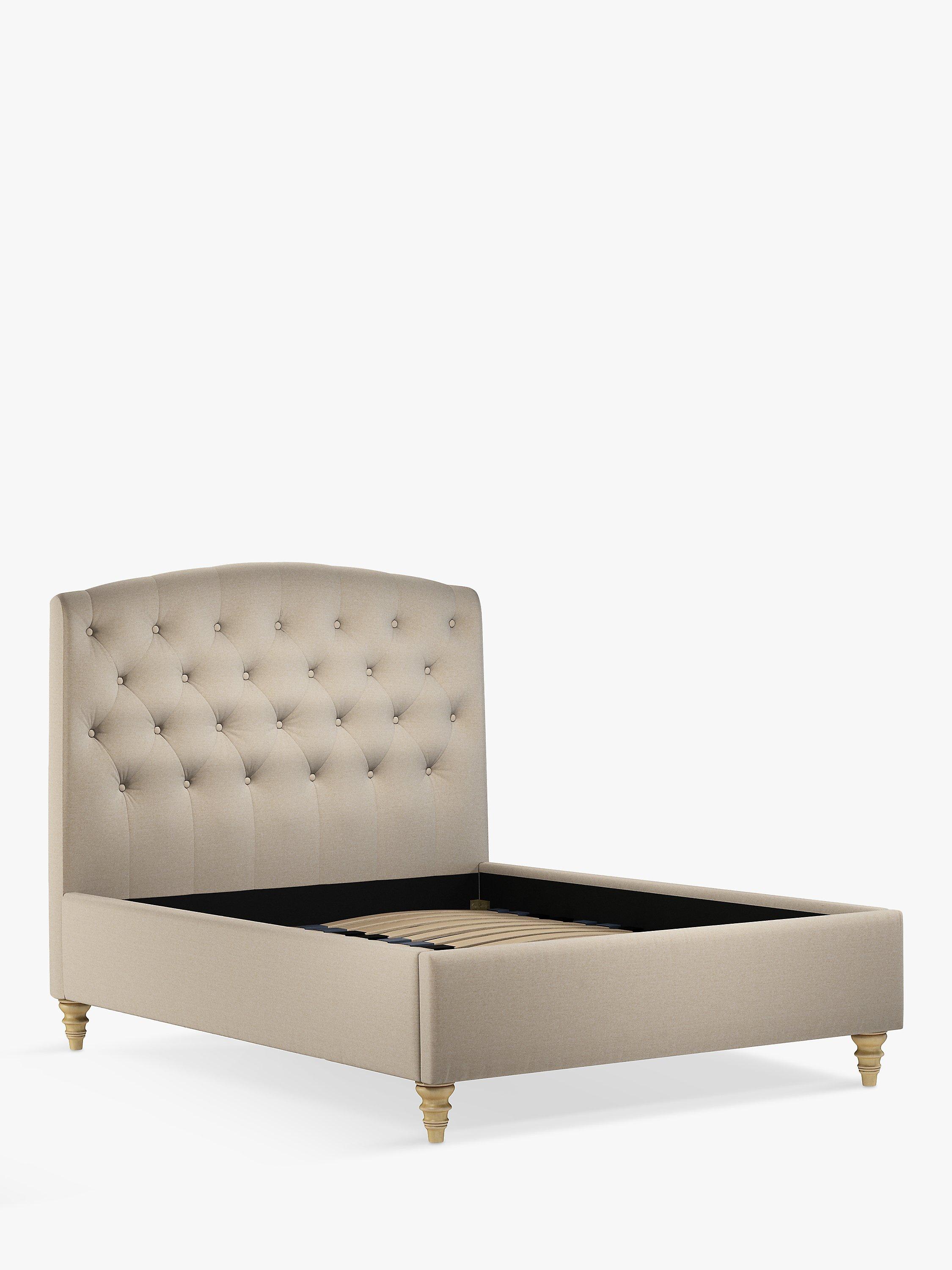 John Lewis Rouen Upholstered Bed Frame, Super King Size, Brushed Tweed Beige