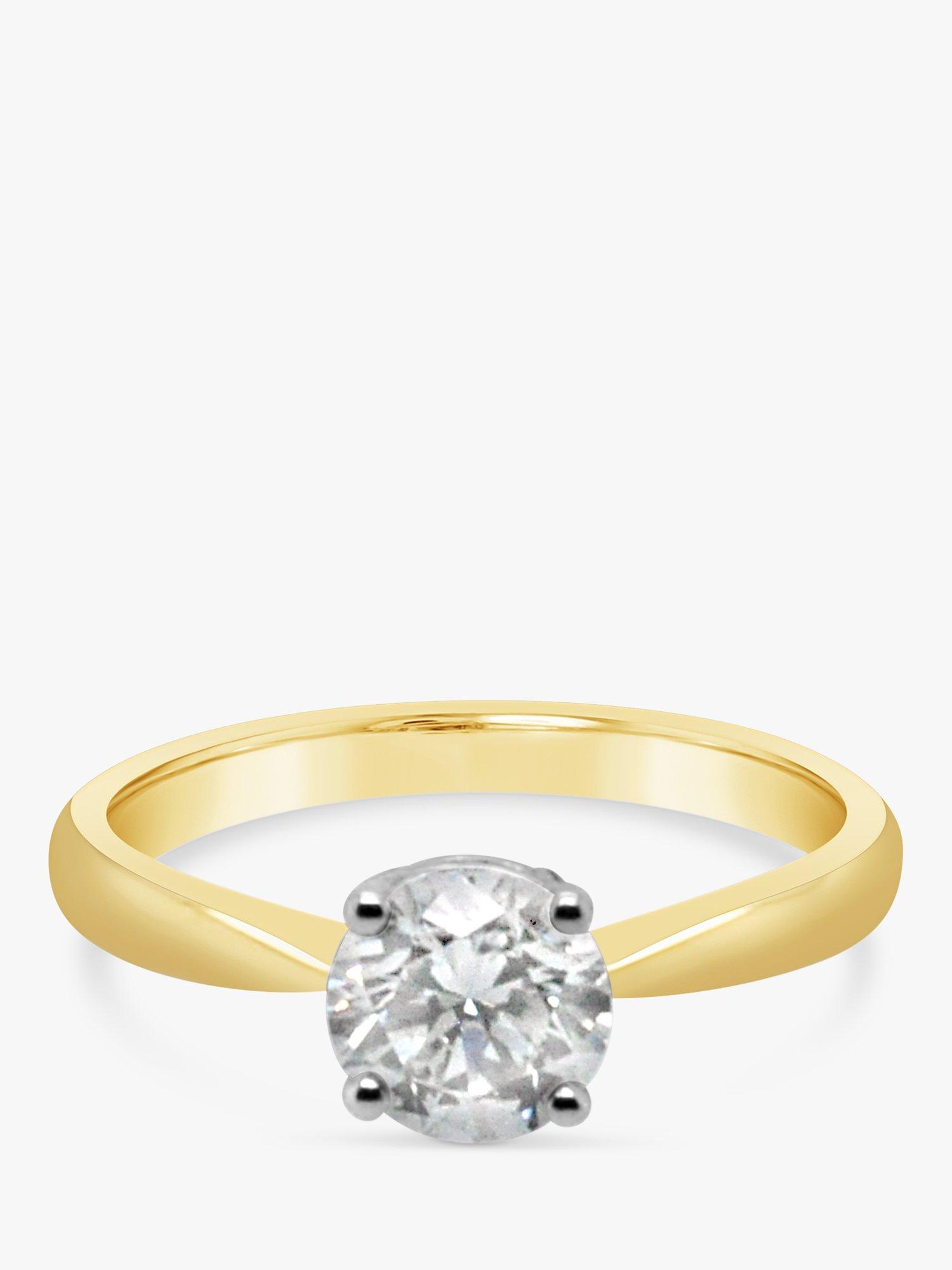 Product image 1 of 4, which shows Milton & Humble Jewellery Pre-Loved 18ct Yellow and White Gold Diamond Engagement Ring, Dated Edinburgh 2017