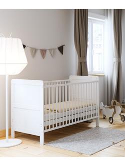 Little Acorns Classic Cotbed, White, White