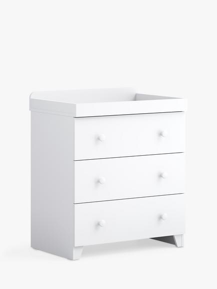 Little Acorns Classic Changing Table Dresser, White - view 2, White