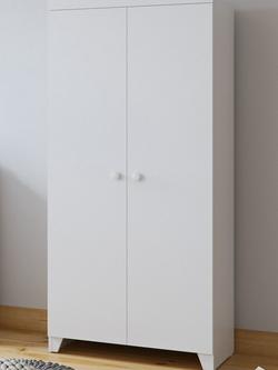 Little Acorns Classic Double Wardrobe, White, White
