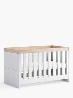 Little Acorns Burlington Cotbed - view 2, White/Oak