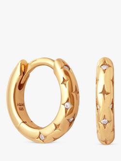 Astrid & Miyu Cosmic Star Bold Huggie Hoop Earrings, Gold, Gold