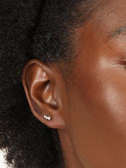 Astrid & Miyu Glimmer Crystal Climber Stud Earrings, Gold - view 2, Gold