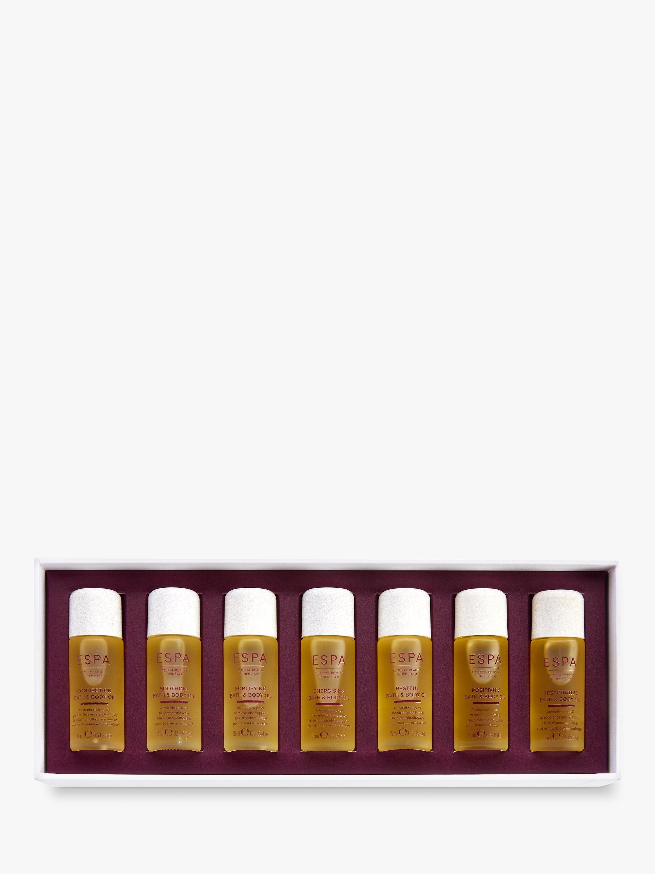 Product image 2 of 9, which shows ESPA Signature Blends Aromatherapy Bath and Body Oil Collection Bodycare Gift Set
