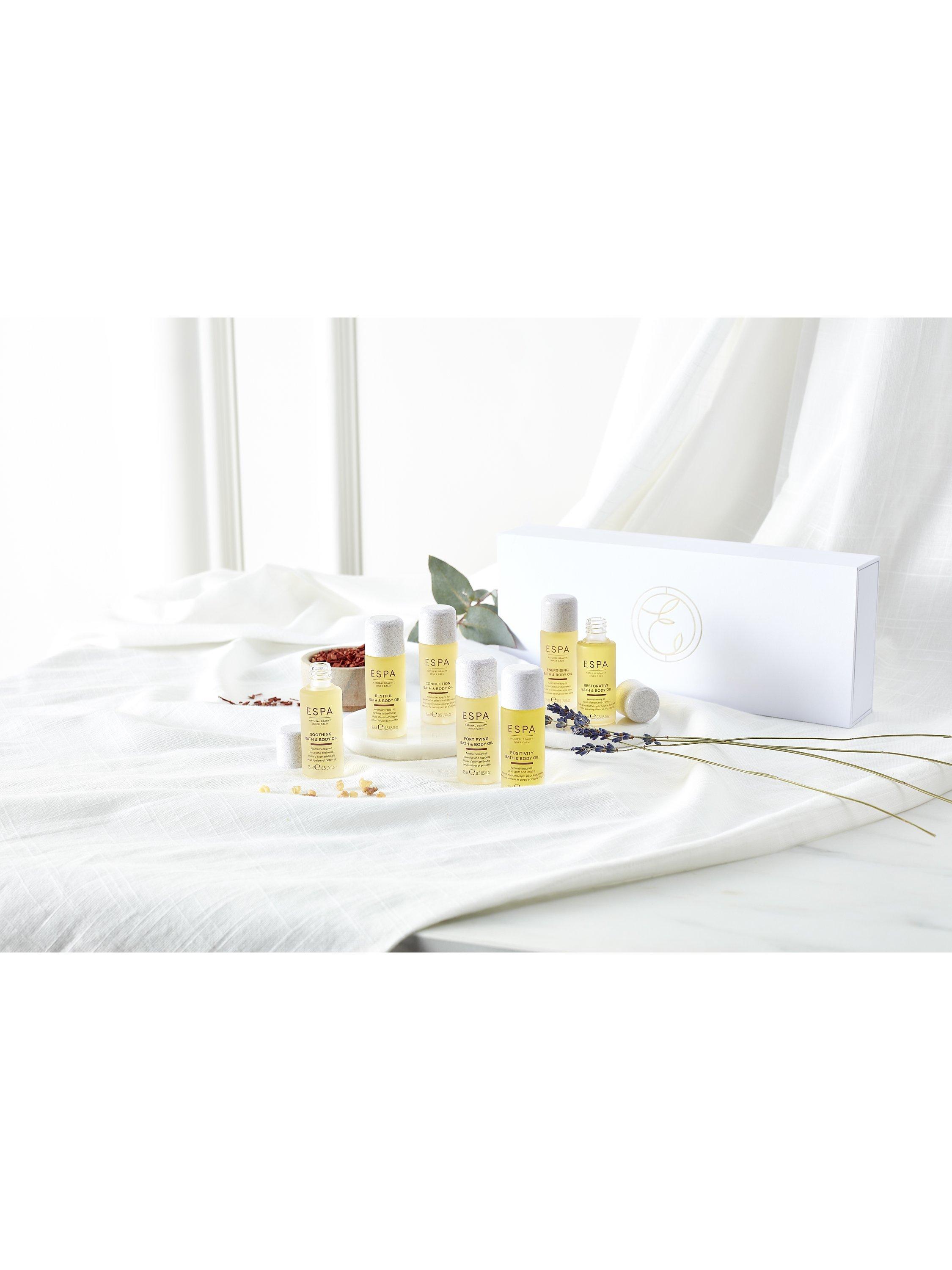Product image 3 of 9, which shows ESPA Signature Blends Aromatherapy Bath and Body Oil Collection Bodycare Gift Set