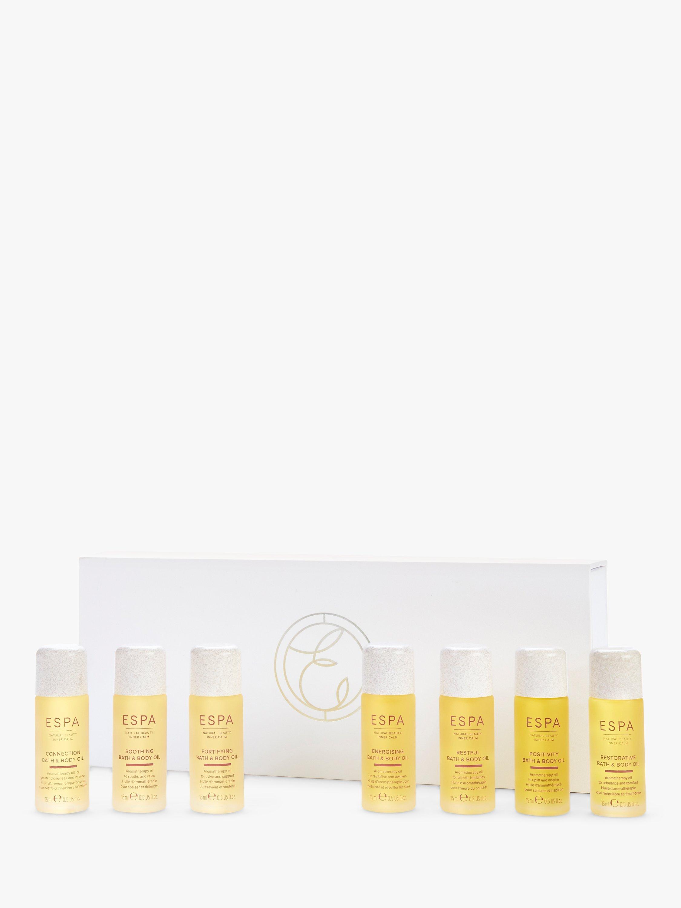 Product image 8 of 9, which shows ESPA Signature Blends Aromatherapy Bath and Body Oil Collection Bodycare Gift Set