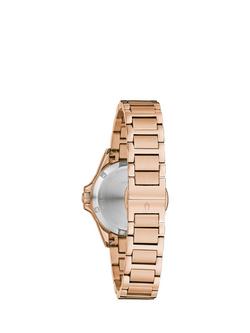 Bulova 98R295 Women's Marine Star Diamond Date Bracelet Strap Watch, Rose Gold - view 2, Rose Gold