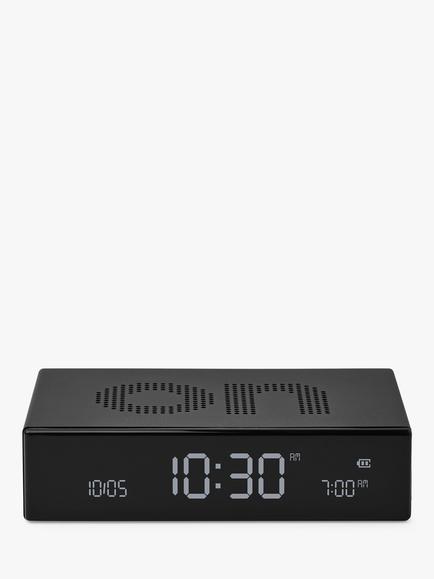 Lexon Flip Premium LCD Digital Alarm Clock - view 2, Black