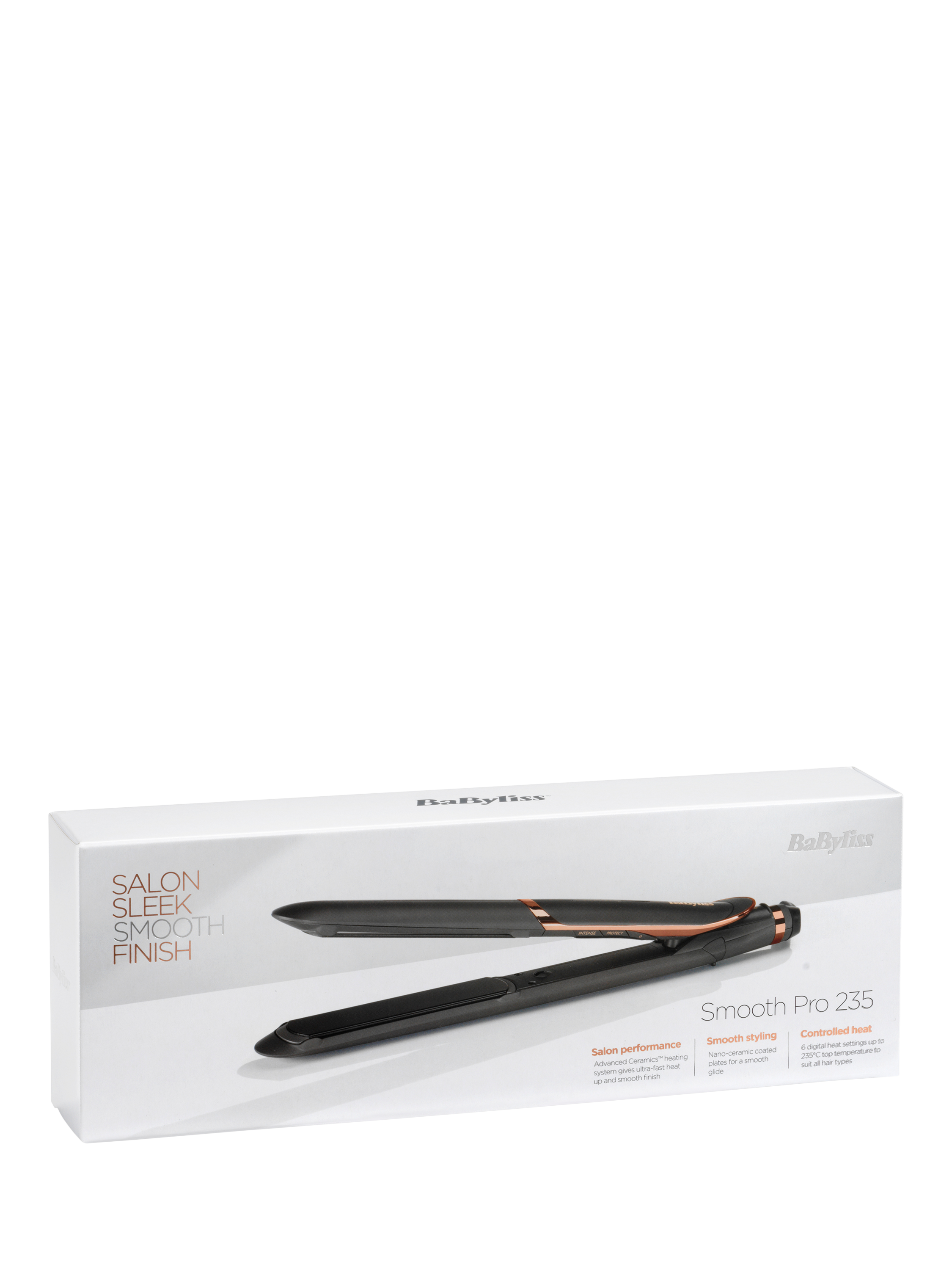 Product image 10 of 10, which shows BaByliss Smooth Pro 235 Hair Straightener, Black