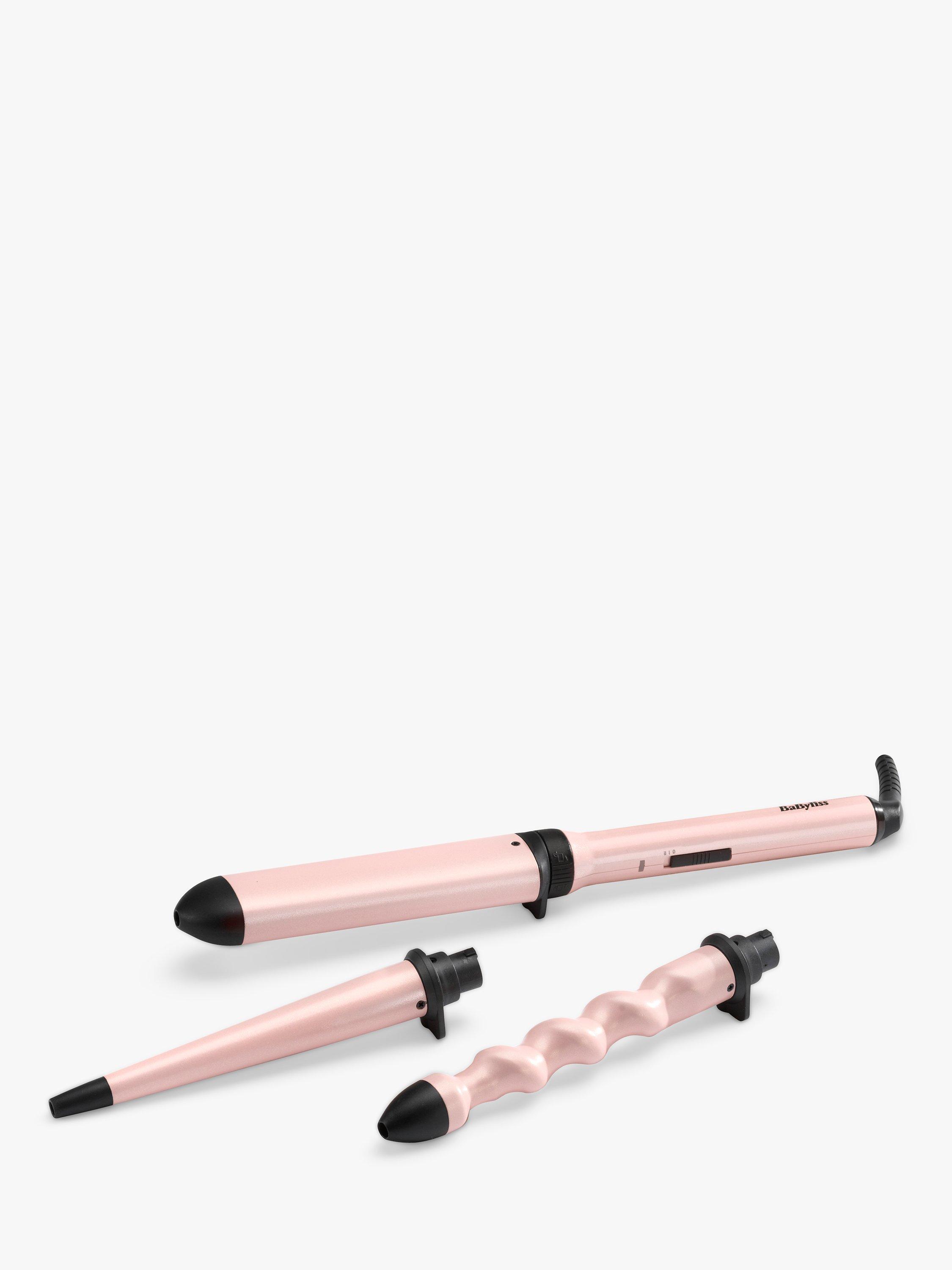 Product image 1 of 10, which shows BaByliss Curl & Wave Trio Hair Styler, Pink/Black