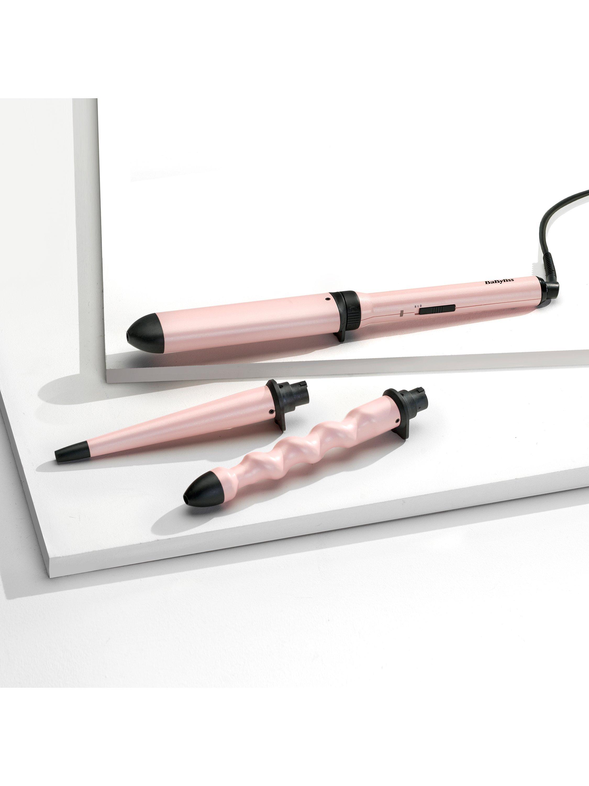 Product image 3 of 10, which shows BaByliss Curl & Wave Trio Hair Styler, Pink/Black