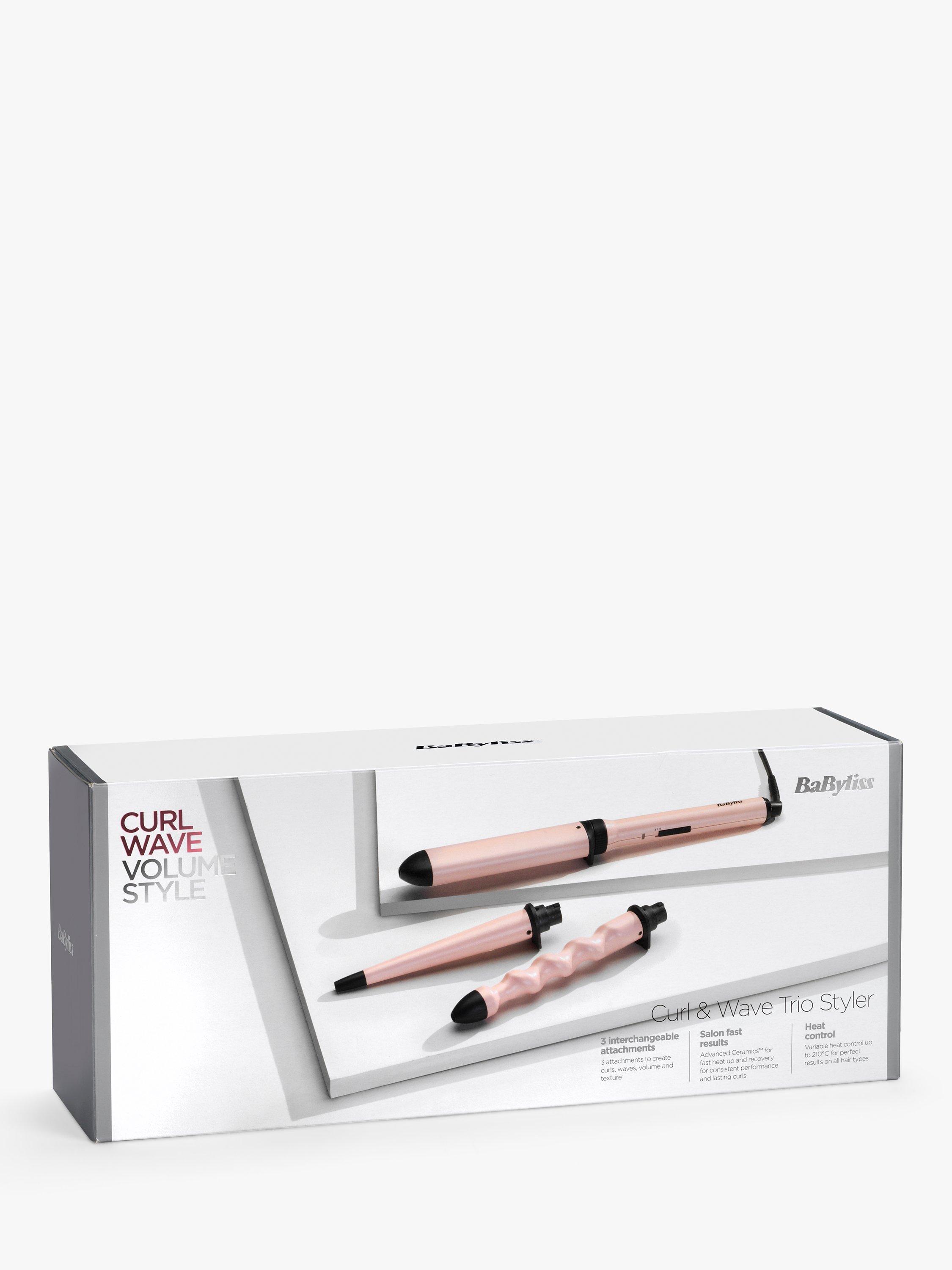 Product image 9 of 10, which shows BaByliss Curl & Wave Trio Hair Styler, Pink/Black