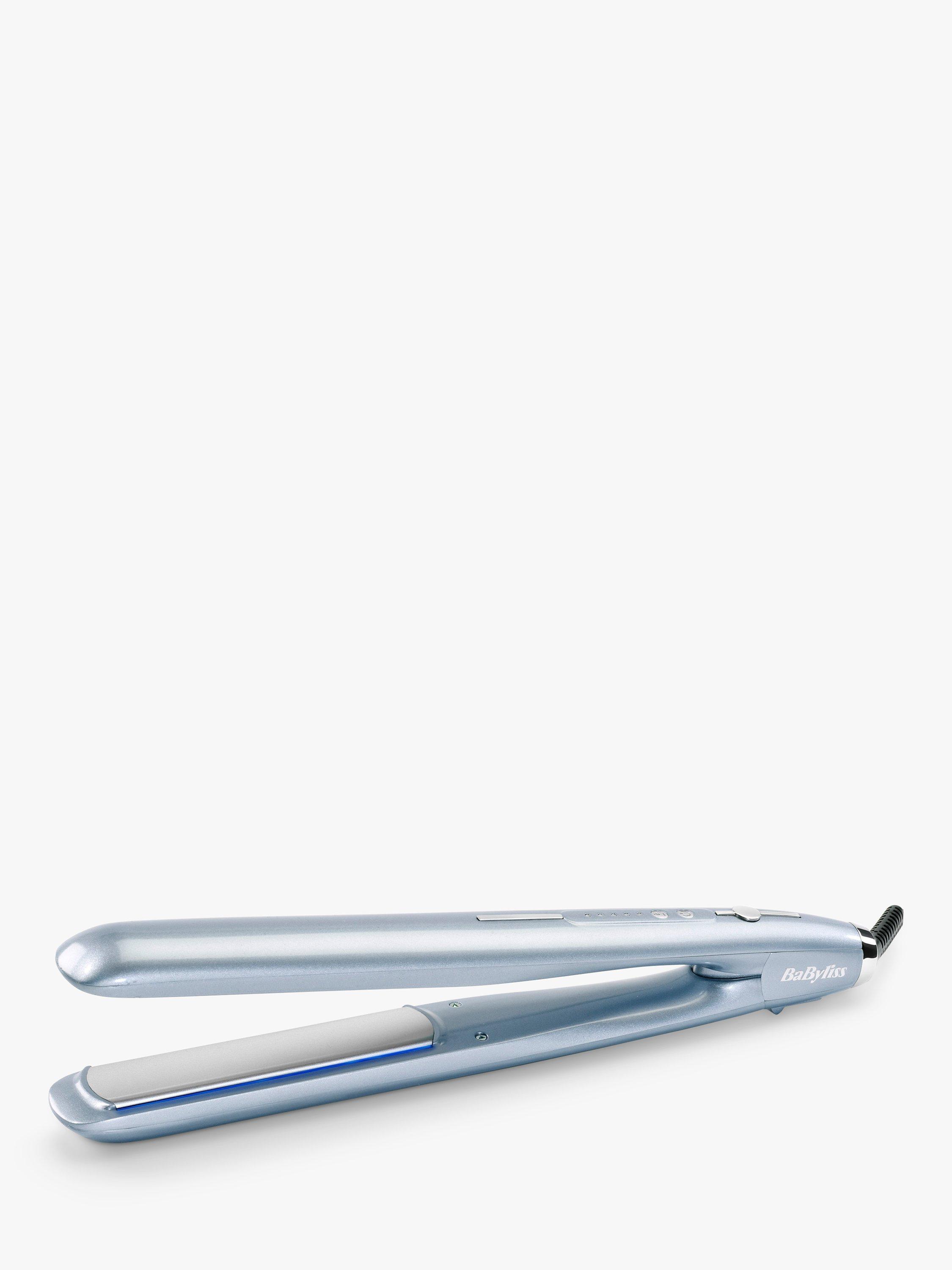 Product image 1 of 10, which shows BaByliss Hydro-Fusion Anti-Frizz Hair Straightener, Blue