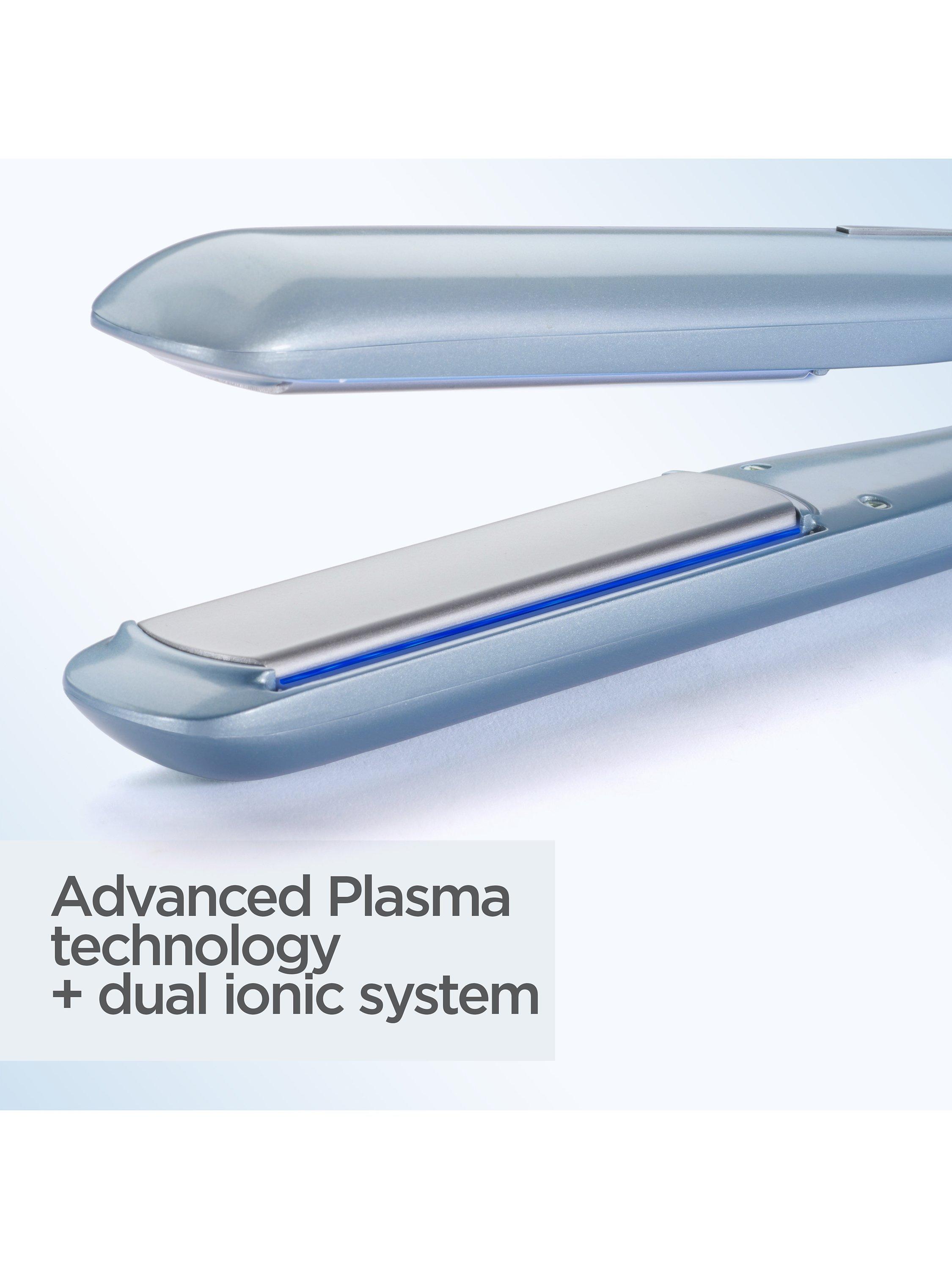 Product image 3 of 10, which shows BaByliss Hydro-Fusion Anti-Frizz Hair Straightener, Blue