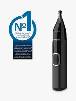Philips NT5650/16 Series 5000 Cordless Nose Trimmer, Ear & Eyebrow Trimmer, Black - view 2, Black