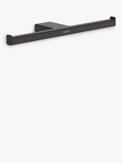 Hansgrohe AddStoris Wall-Mounted Double Toilet Roll Holder, Matt Black