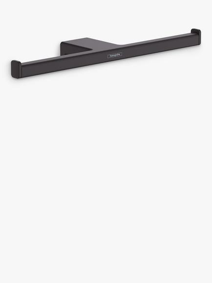 Hansgrohe AddStoris Wall-Mounted Double Toilet Roll Holder, Matt Black