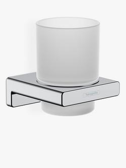 Hansgrohe AddStoris Toothbrush Tumbler & Wall-Mounted Holder, Chrome