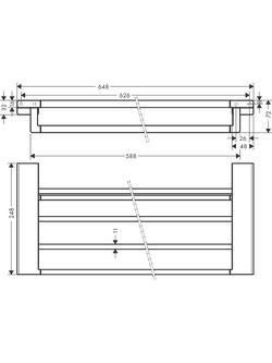 Hansgrohe AddStoris Wall-Mounted Towel Rack - view 2, Chrome